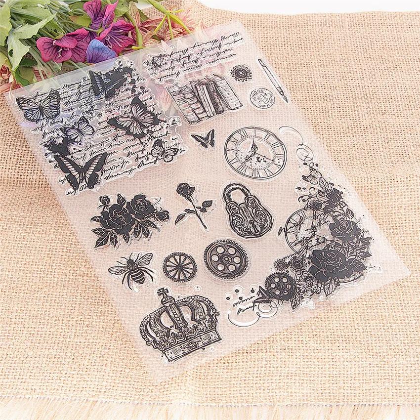 

17*21.5CM Prom Transparent Clear Stamps / Silicone Seals Roller Stamp For DIY Scrapbooking Photo Album/Card Making