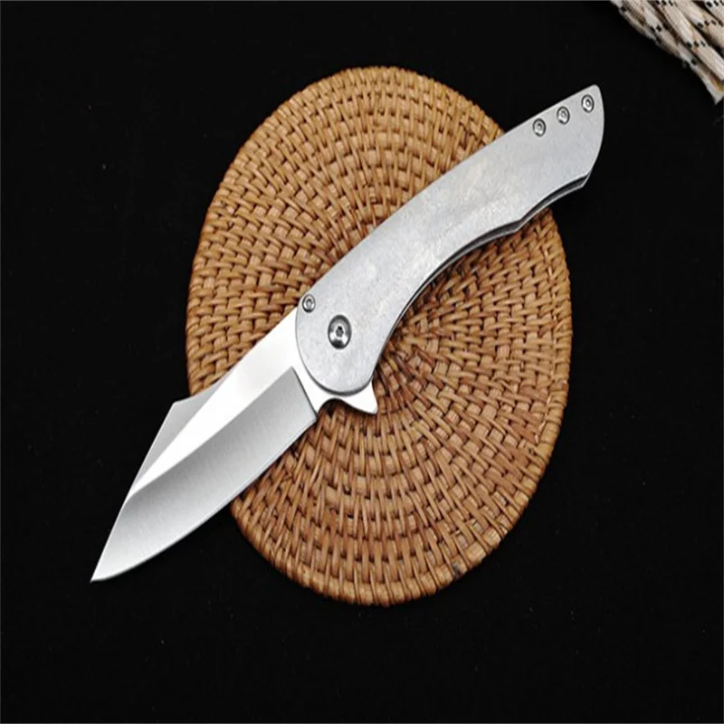 

Складной нож CRK T6130, карманный быстрооткрывающийся клинок из нержавеющей стали и с каменной ручкой для мытья, острый клинок 8cr13mov, для охоты, к...