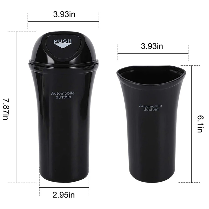 

Car Trash Can with Lid Cup Holder Trash Bin Auto Dustbin Garbage Organizer Storage Car Interior for Cars, Home