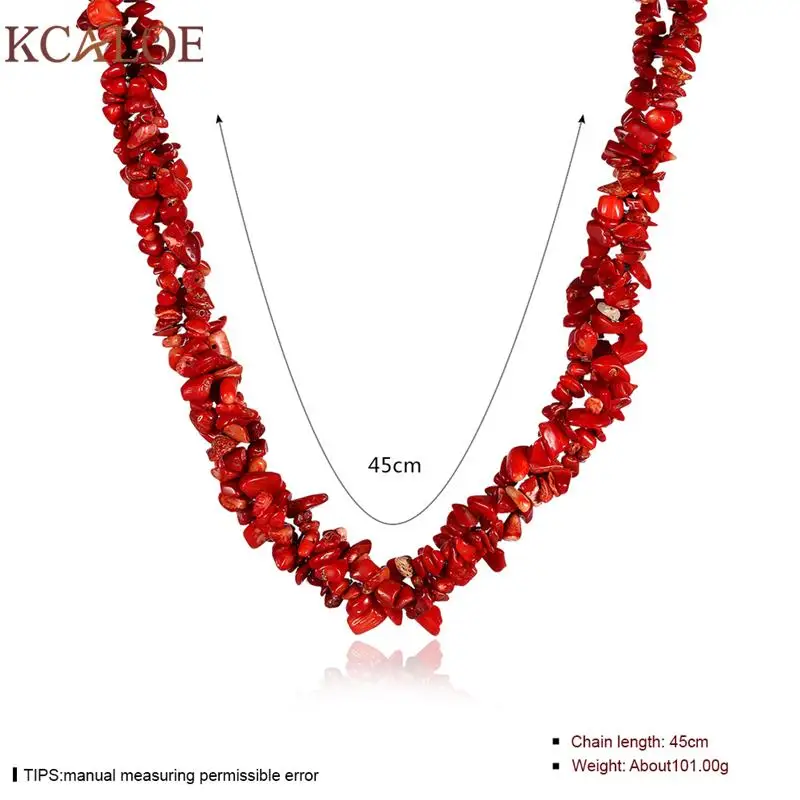 Ожерелье KCALOE Boho модное красное Коралловое ожерелье свадебное ювелирное изделие