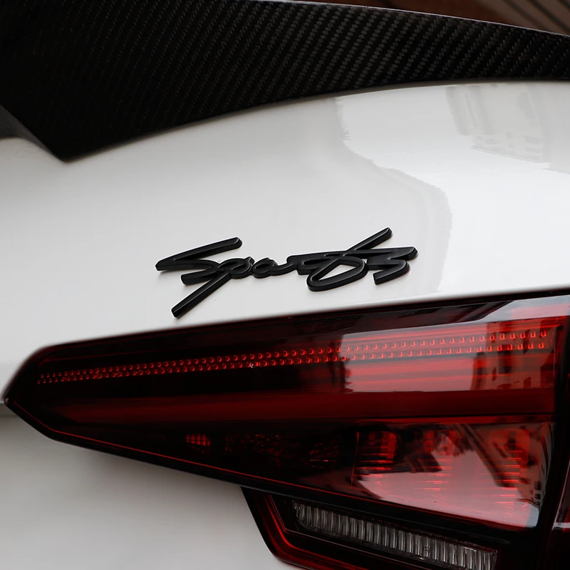 

Metal 3D sticker Chrome Silver/Black gold red Auto Car Trunk Racing SPORT Word Letter Logo Emblem Badge Decal Sticker