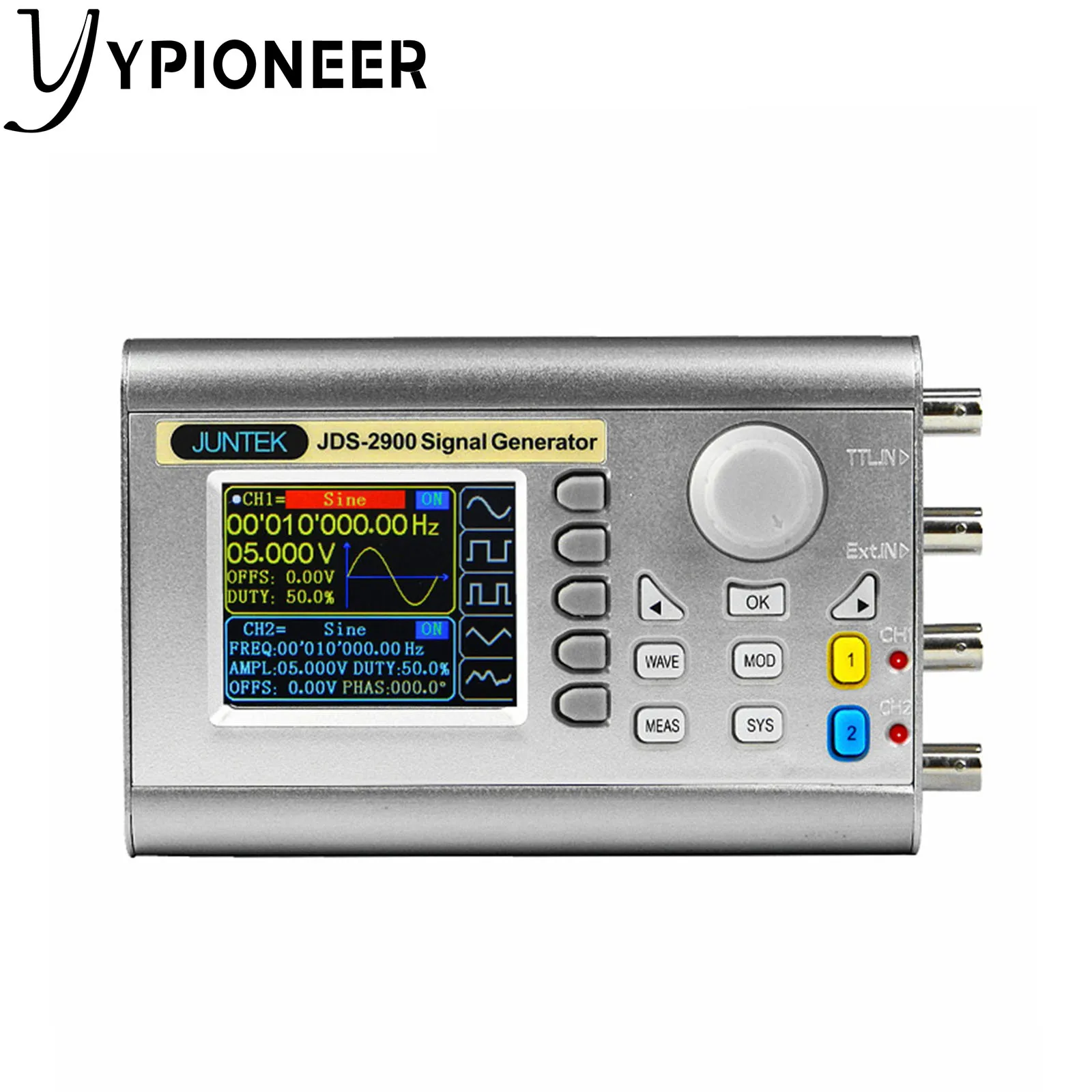 YPioneer JDS2900 15 МГц-60 МГц DDS функциональный генератор двухканальный источник сигнала