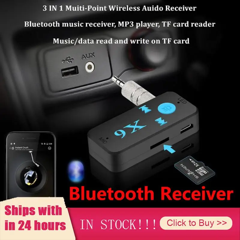 Универсальный Bluetooth-ресивер X6 V5.0 поддержка TF-карты громкой связи звонков