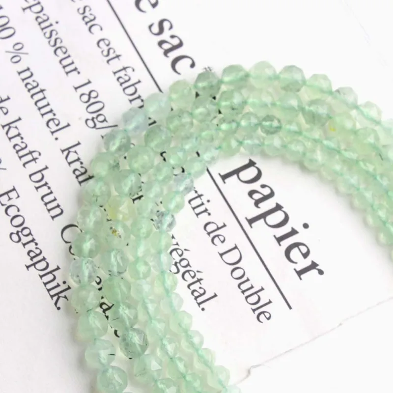 

Natural Prehnites Stone Beads Faceted Genuine Loose Spacer Beads For DIY Jewelry Making 6 8mm Beads Bracelet Charms Accessories