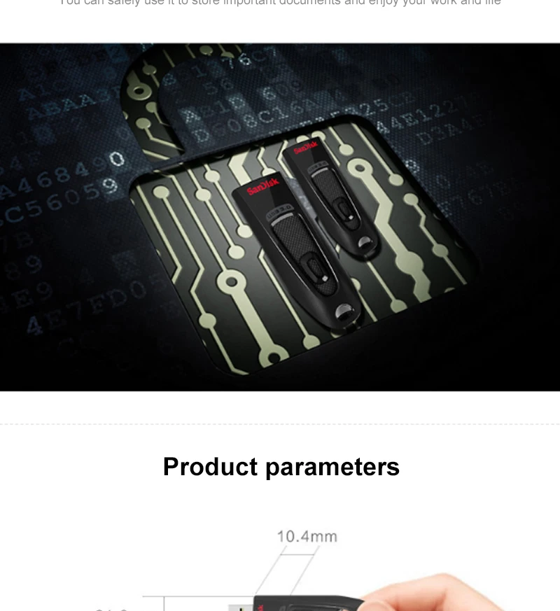 SanDisk USB флеш-накопитель 32 ГБ Флешка 16 Гб 64 Гб 128 ГБ CZ48 USB3.0 USB флешка Флешка для ноутбука