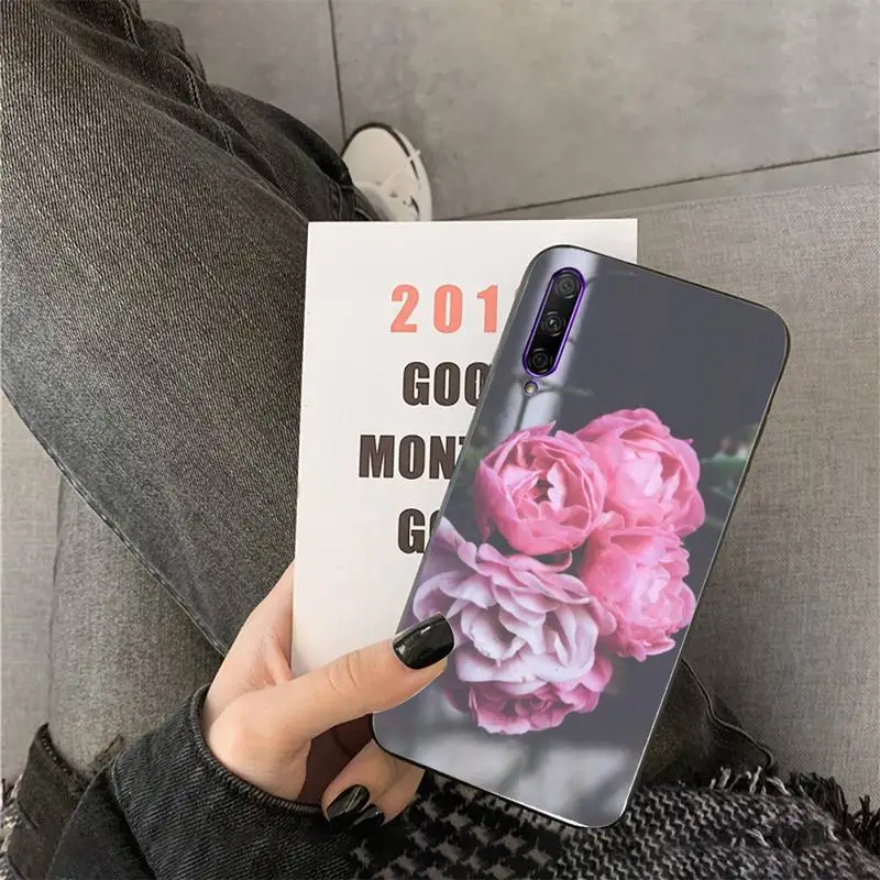 

Elegant Pink Flower Peony Phone Case For Huawei Y6 7prime 9prime Y5 2019 Y5 Y6Prime 2018 Nova 3E mate10 20lite 20Pro funda case