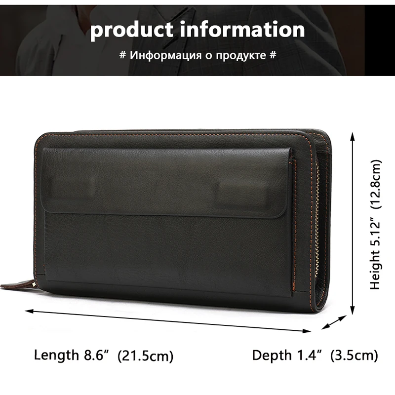 MVA клатч мужские кошельки из натуральной кожи с карманом для монет мужской