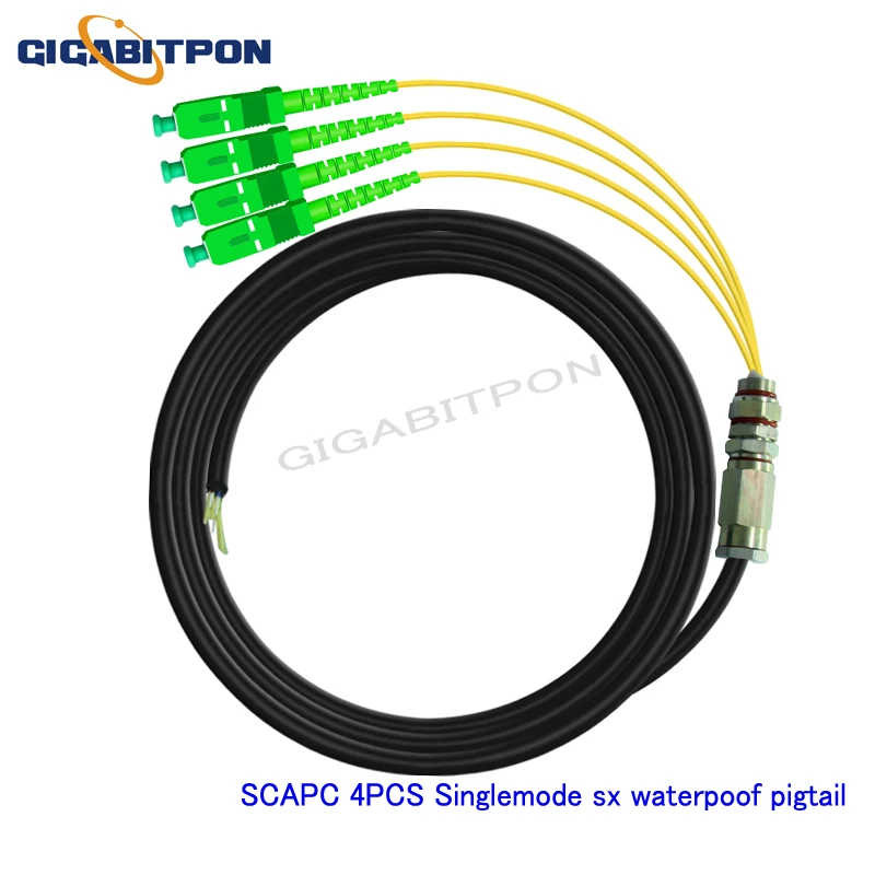 SCAPC 4-core single-mode fiber jumper 3m SCAPC 4-core single-mode outdoor waterproof suitable for FTTH FTTX network