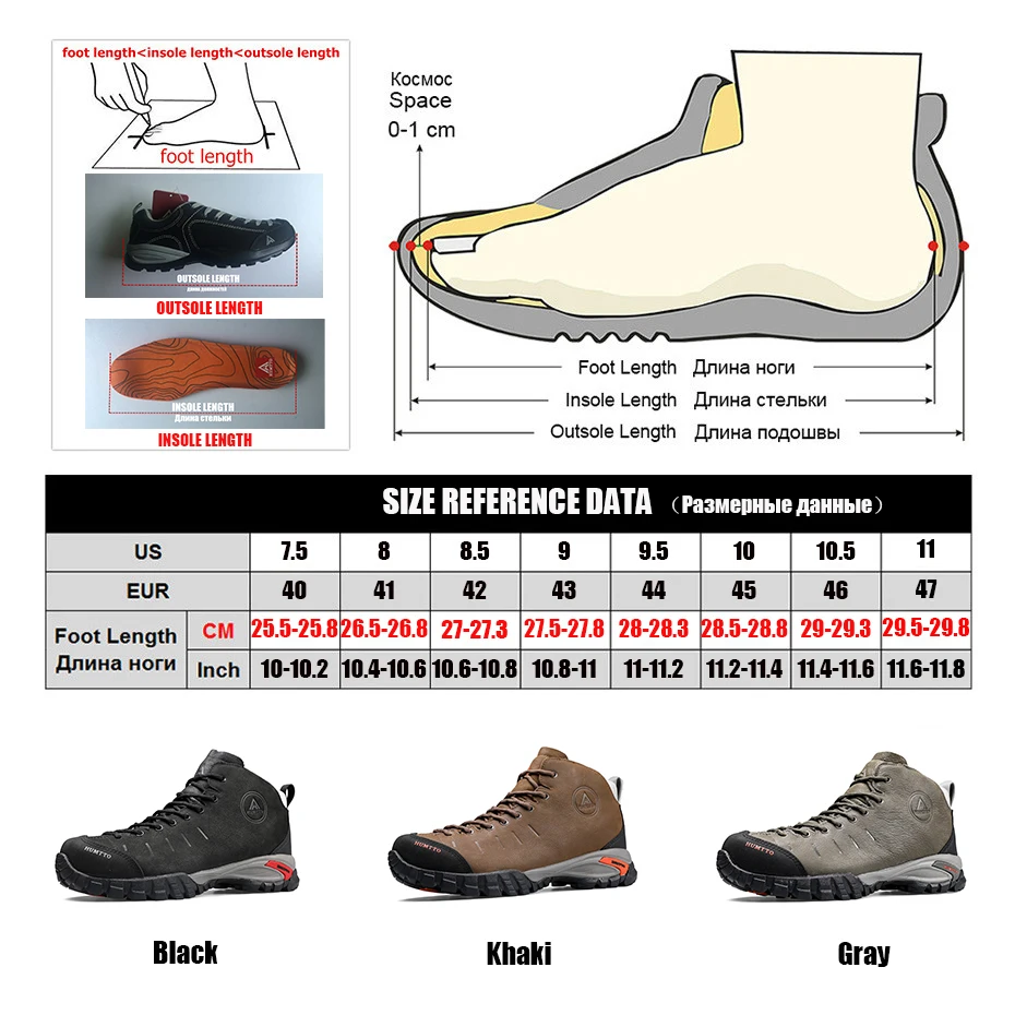 Genuine Leather Waterproof Hiking Boots Brand Outdoor Non-slip Mens Sneakers Wear Resistant Lace-up Climbing Men Shoes