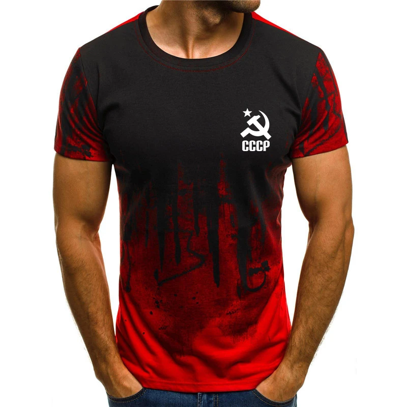 

Summer fashion short sleeve 3D Printing popular T-shirts oversized t shirt S-6XL Men's CCCP brand spring round neck T-shirt tops