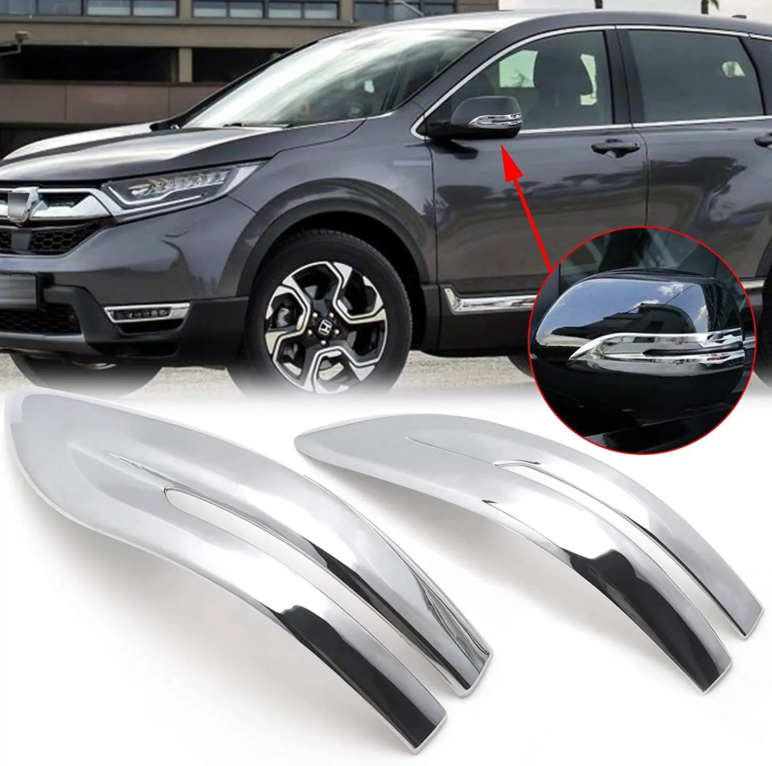 

Боковое зеркало заднего вида, крышка заднего вида, полосатая крышка, отделка для Honda CR-V 2017 2018 2019 2020