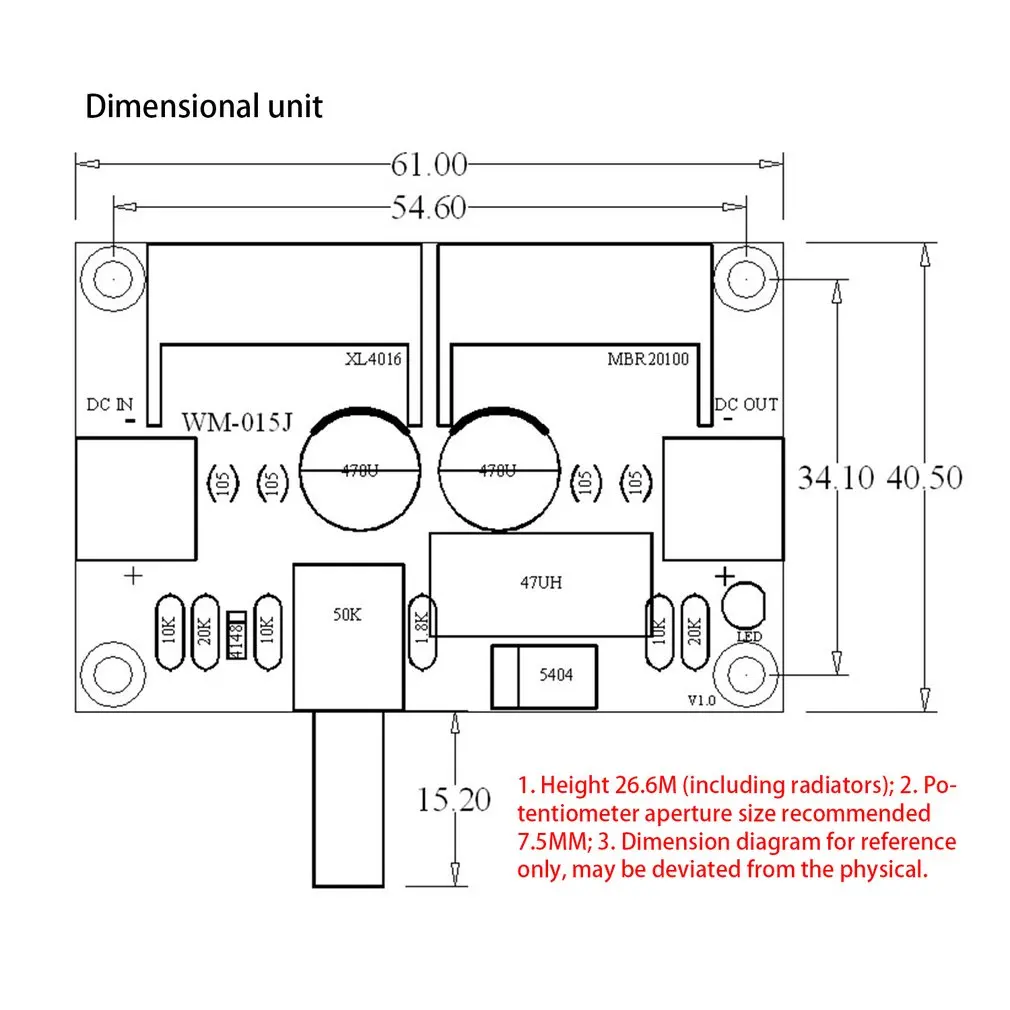 Макс 8A 200 Вт DC-DC понижающий преобразователь источник питания XL4016 ШИМ регулируемый
