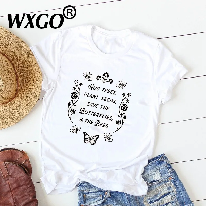 Женская футболка с принтом кактуса летняя модная коротким рукавом и графическим