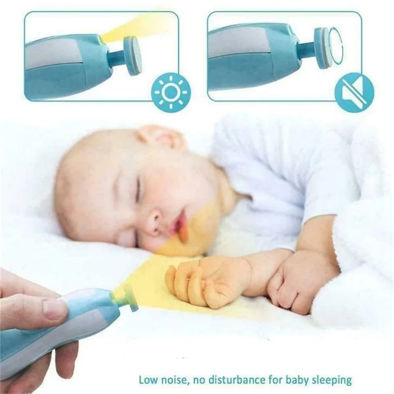 Электрический детский триммер для ногтей набор маникюра пилка младенцев ножницы
