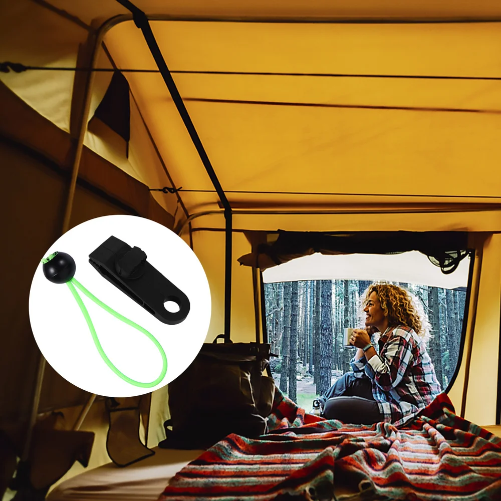 

10PCS Tarp Clamps Awning Tent Clip with 10PCS Bungee Pack Bungee Rope