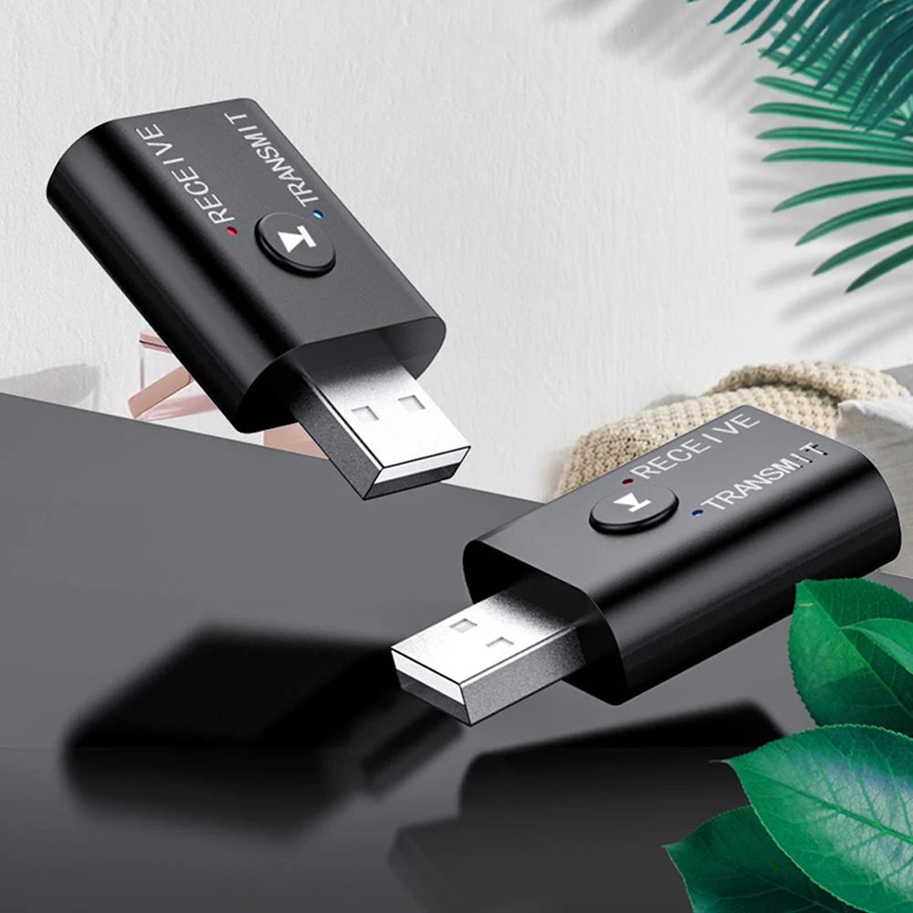 

Mini Bluetooth V5.0+EDR Audio Receiver Transmitter Mini Stereo Bluetooth AUX USB 3.5mm Jack For TV PC Car Kit Wireless Adapter