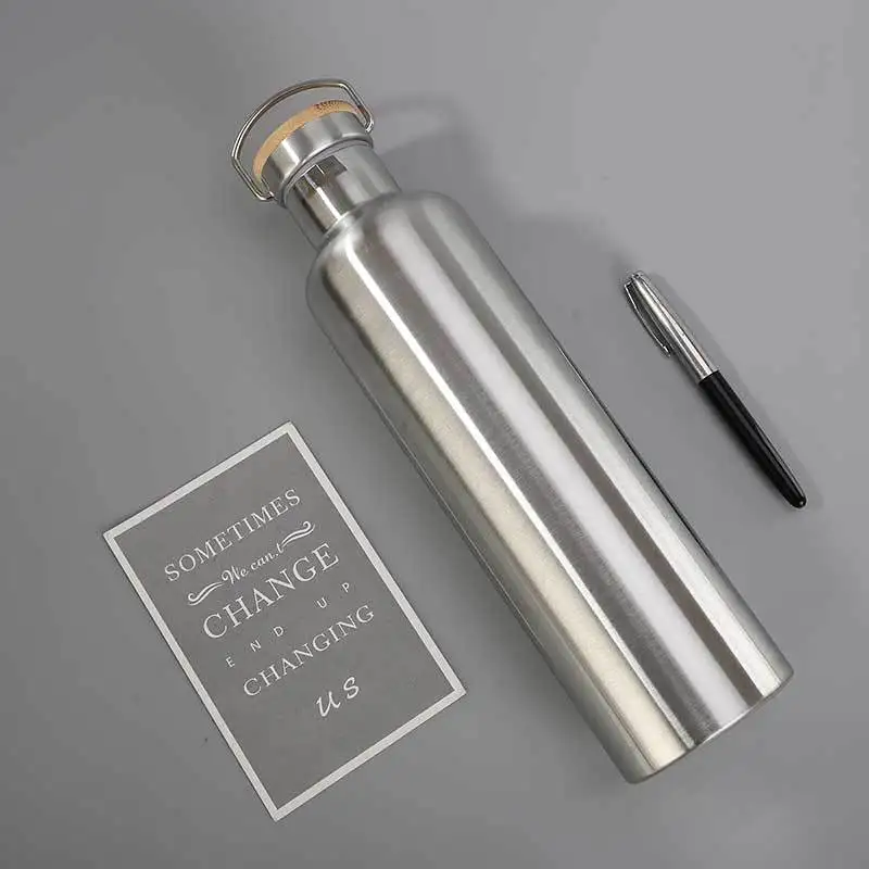 Бутылка для горячей и холодной воды из нержавеющей стали 500/1000 мл вакуумная