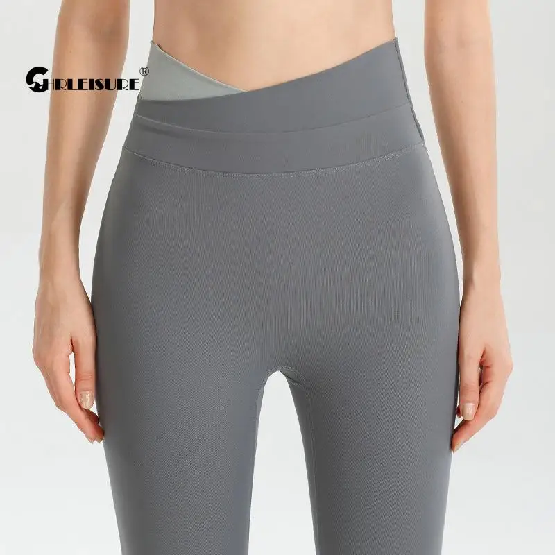 

CHRLEISURE Tight Yoga Pants High Waist Hip LIft Abdomen Elasticity Sport Leggings Running Quick Dry Gym Fitness Sportswear