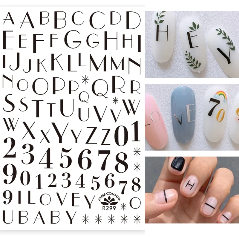 1 шт. черно белые наклейки для ногтей|Стикеры и наклейки| |