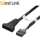 Внутренний USB 2,0 9-контактный разъем для USB 3,0 материнская плата 20-контактный разъем аудио разъем кабель-переходник, USB 3,0 Женский до 9 pin USB2.0 материнская плата сетевой конверте