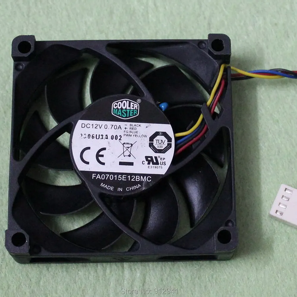 B164 CoolerMaster FA07015E12BMC 7015 70 мм x 15 PWM охлаждающий вентилятор DC 12V 0.70A 4 провода 4Pin