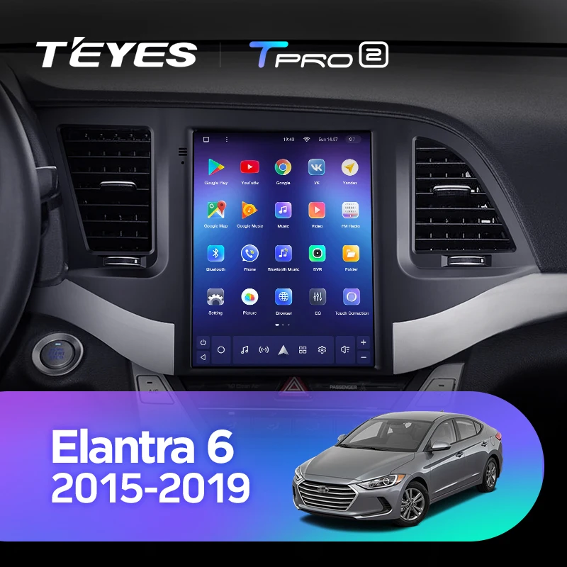 TEYES TPRO 2 For Hyundai Elantra 6 2015 - 2019 Tesla style screen Car Radio Multimedia Video Player Navigation GPS Android No 2din din dvd |