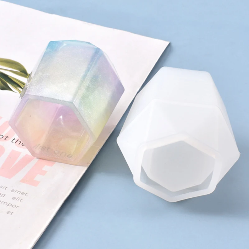 Круглый держатель для ручки форма гипса Шестигранная суккулентов цветов горшков