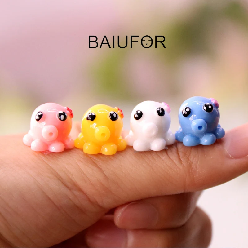 BAIUFOR Kawaii мини-фигурки осьминогов и миниатюры морской аквариумный ландшафт