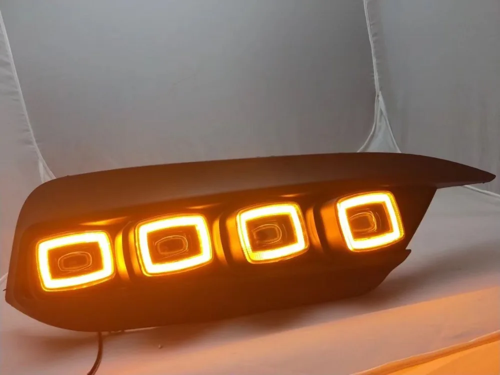 Новейший дизайн функция пропускания желтого сигнала 12 В автомобильные DRL