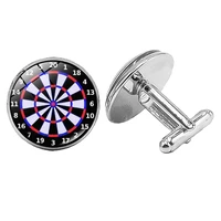 2020 new creative all match suit dart target glass cabochon charm cufflinks mens gift cufflinks jewelry