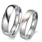 Обручальные кольца для мужчин и женщин, настоящие парные кольца с гравировкой любовь из нержавеющей стали, модное ювелирное украшение, подарок на день Святого Валентина