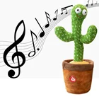 2021 пение Электрический плюшевый кактус 120 песни танцы и скручивания светящийся кактус запись обучение разговору крутящиеся плюшевые игрушки