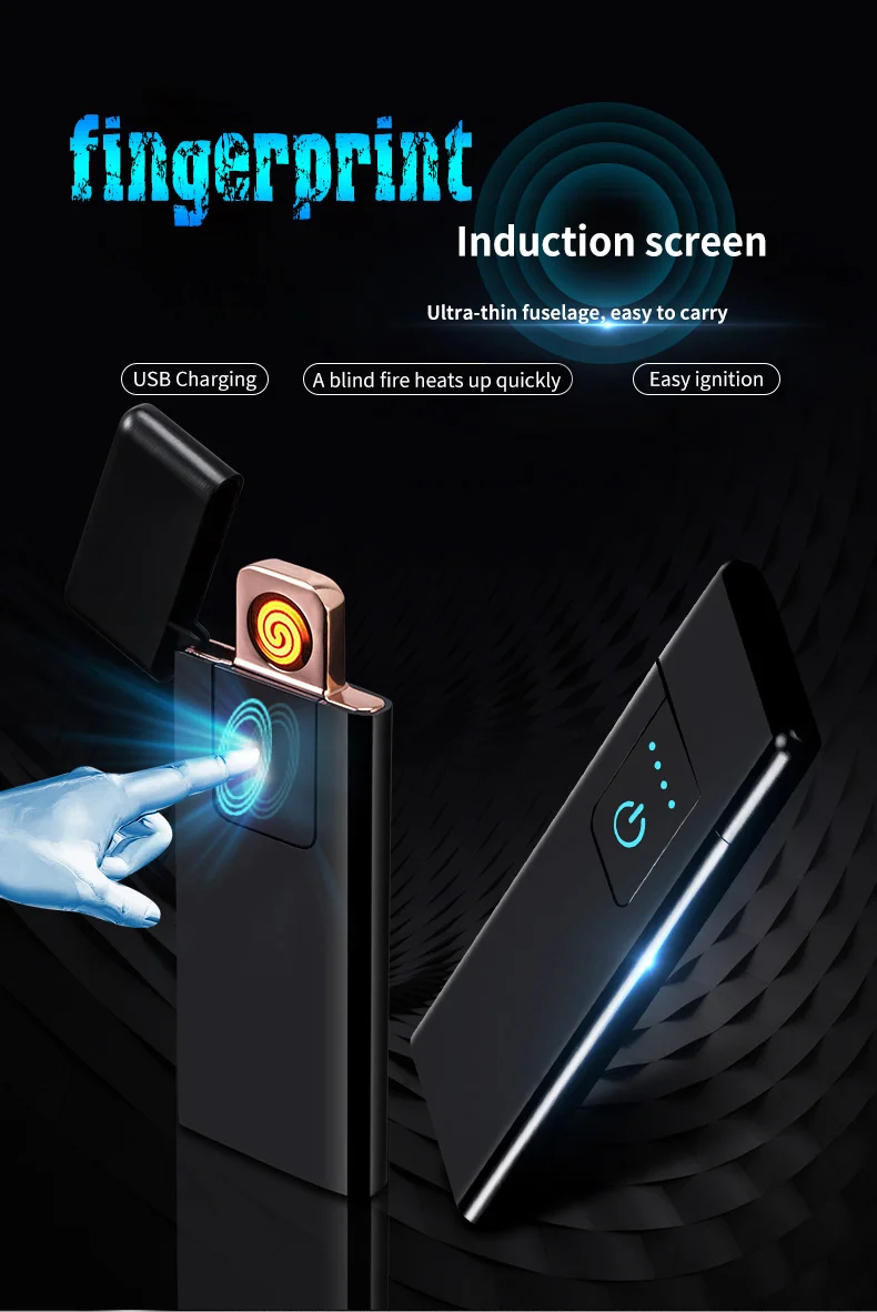 Электронная usb зажигалка, портативная мини сигарета, зарядка зажигалки, ультра тонкие аксессуары для электрических сигарет W/Подарочная коробка