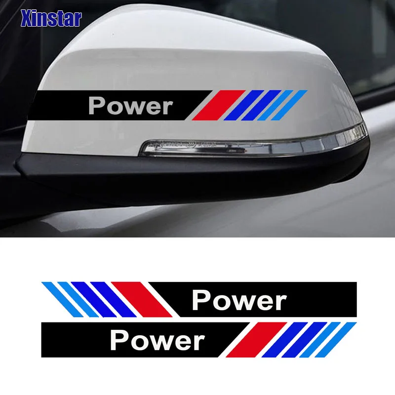 

2pcs M performance Car Rearview Mirror Sticker For BMW E30 E36 E39 E46 E60 E64 E70 E83 E85 E87 E90 E92 E71 F10 F30 F20 F01 F02