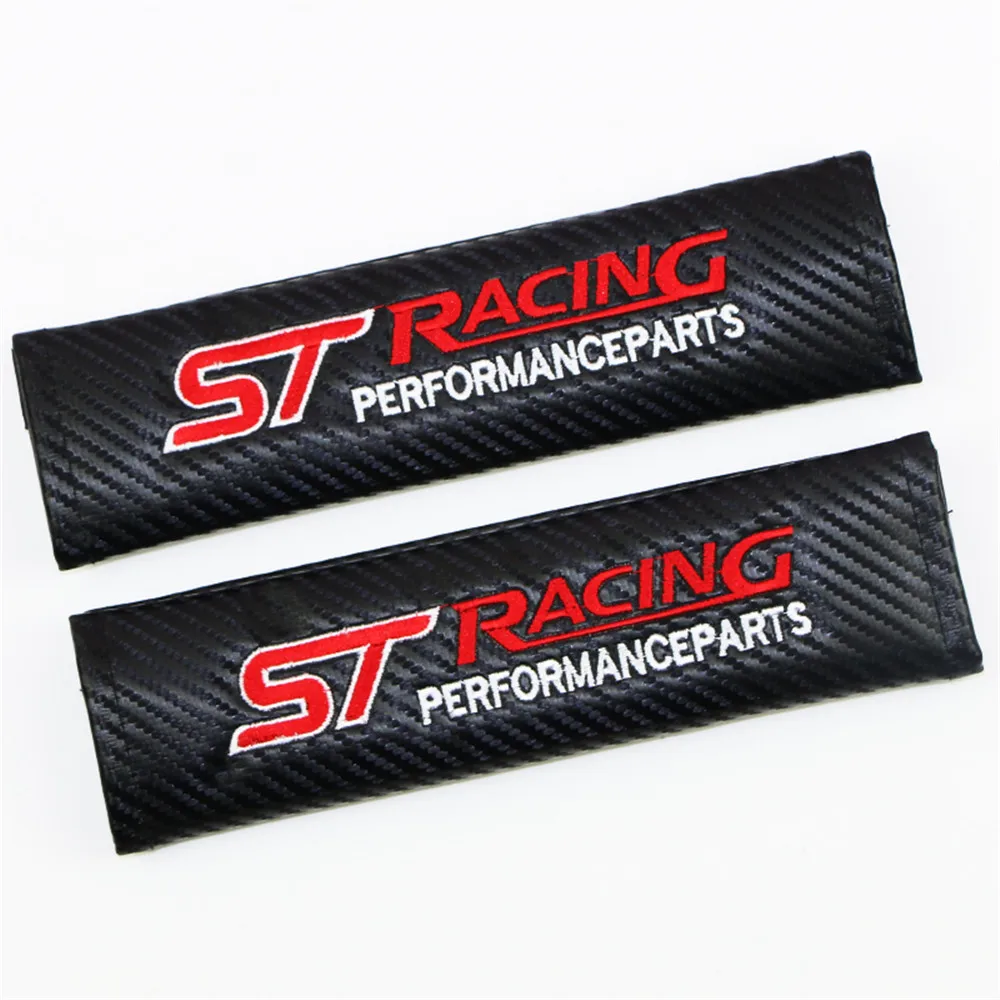 2 шт. Накладка для ремня безопасности автомобиля углеродного волокна плеч