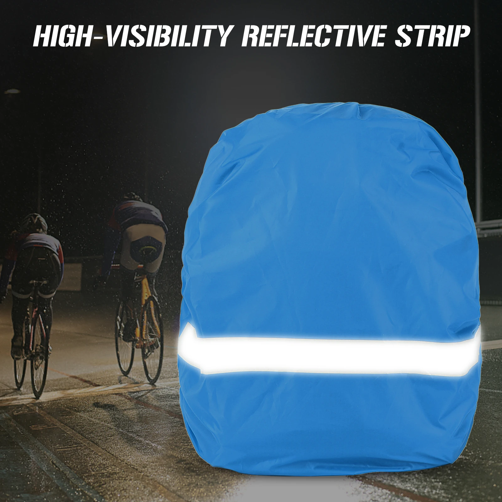

Reflective Bag Cover Waterproof Backpack Rain Cover Ultralight Travel Pack Cover with Reflective Strip for Sports Bag