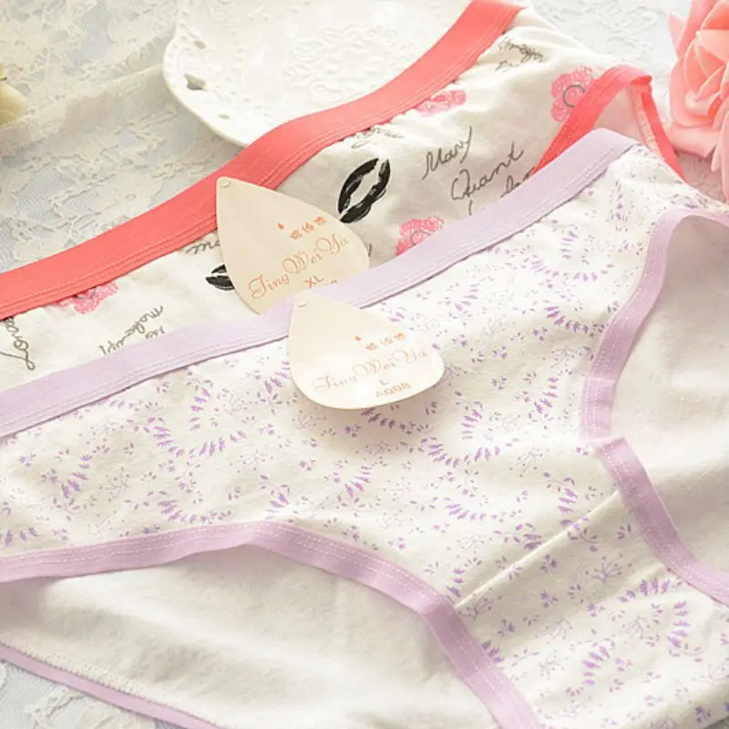 2019 милое женское нижнее белье плюс размер хлопок сексуальные мягкие трусики