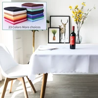 100 polyester hotel banquet tablecloth kitchen solid decorative thick rectangular table cover for wedding party dinning table