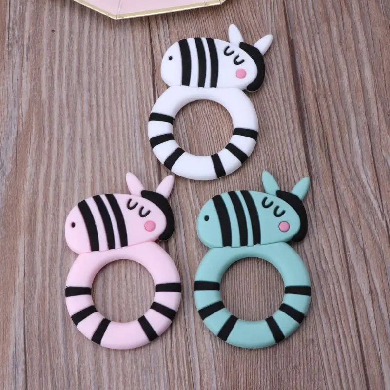 

Animal Baby Teething Toy Silicone Teether Baby BPA Free Cartoon Pendant Nursing Necklace Toddler Toys Chew