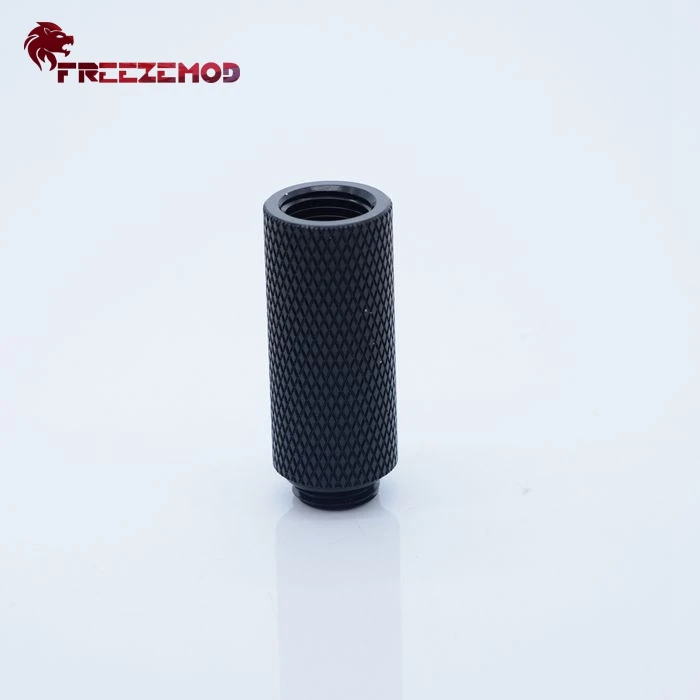 FREEZEMOD черный/серебристый удлинитель с резьбой Папа мама G1/4 ''(удлиненный 40 мм)