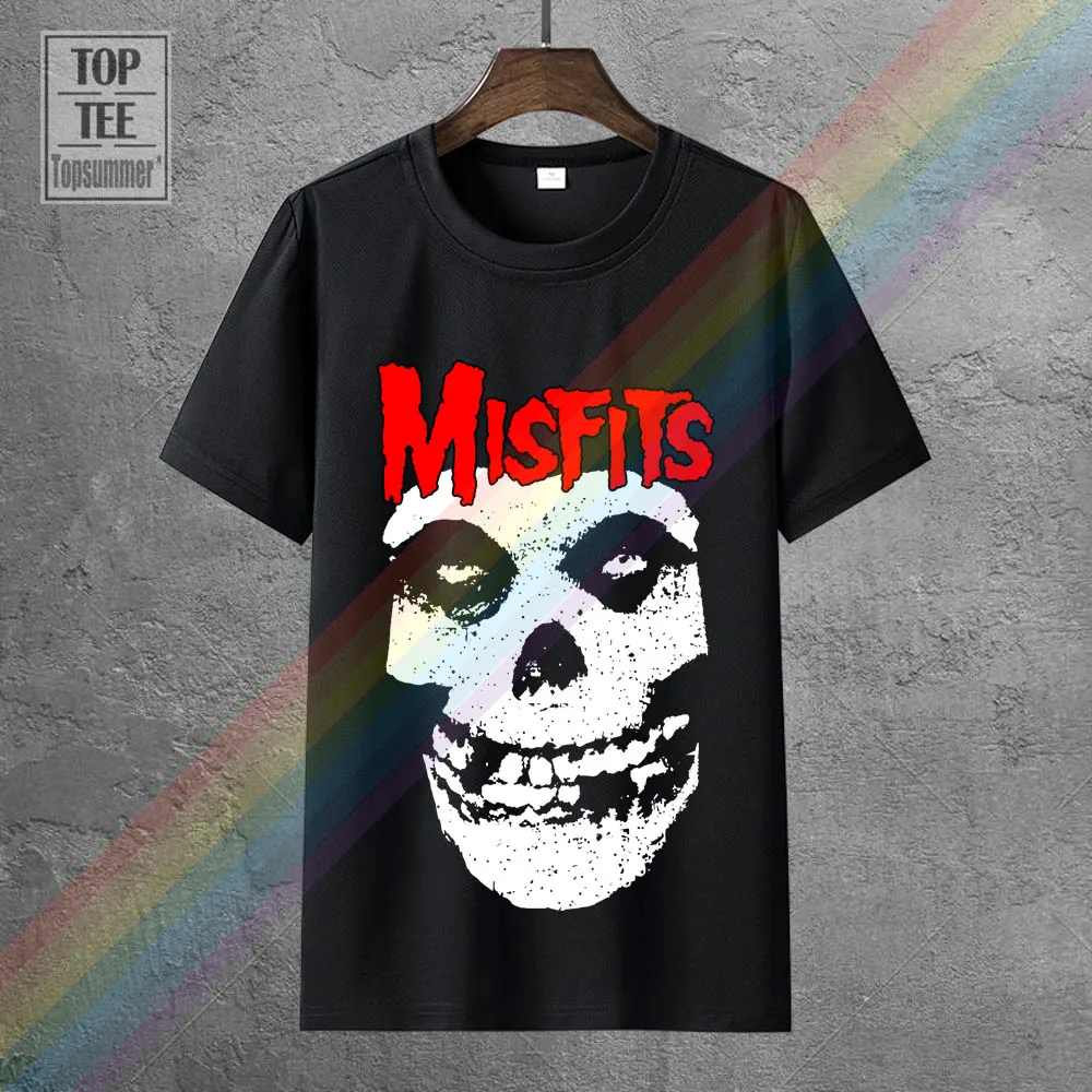 

Licensed Official Red Skull Logo Misfits T Shirt New Adult Black Impact Im Mis05