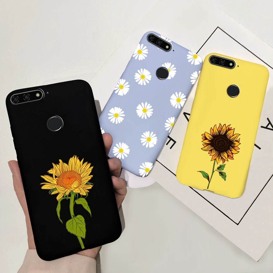 Чехол для Huawei Honor 7A Pro Y6 Prime 2018 мягкий силиконовый стильный чехол с рисунком чехлы