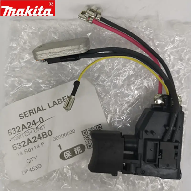 MAKITA 632A24-0 переключатель для DHP343 DDF343 BHP343 632A23-2 DHP453 DHP453RFE DF453D DDF453RFE DDF453 DDF343 6506751 BHP453 BDF453