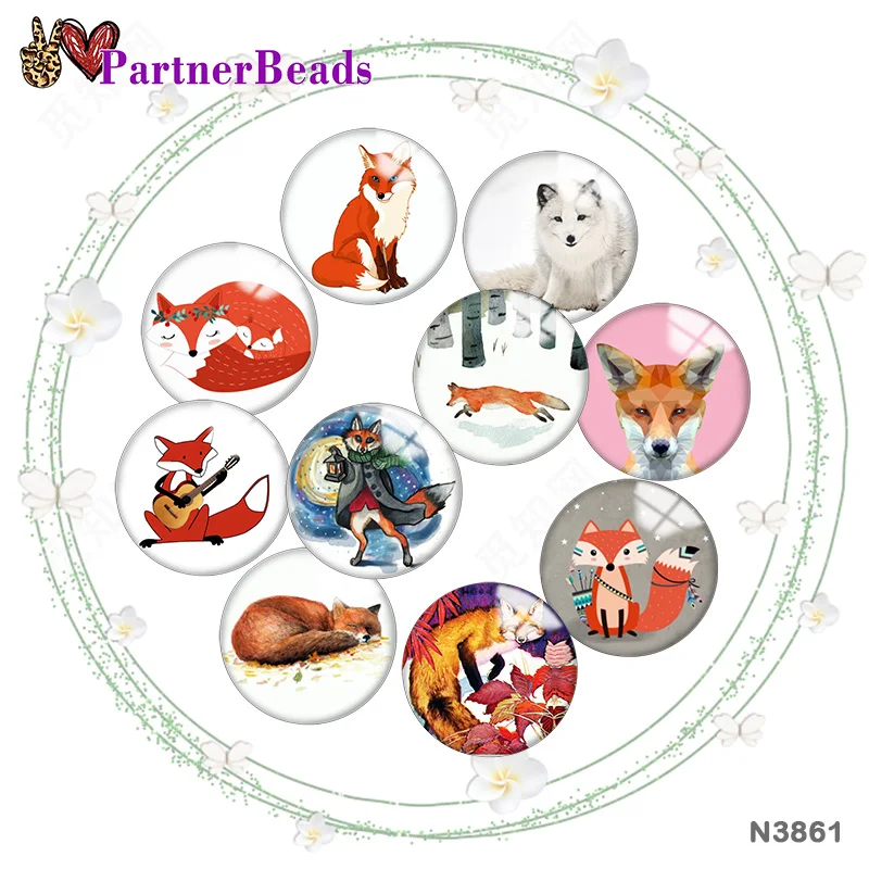 

Металлическая кнопка для самостоятельной печати изображений лисы, аксессуары для сумок, шляп, одежды, обуви N3861