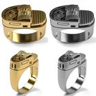 Унисекс креативная Мода крутое уникальное золото кольцо прикуривателя коктейвечерние панк готика для мужчин моделирование кольцо прикуривателя ювелирные изделия