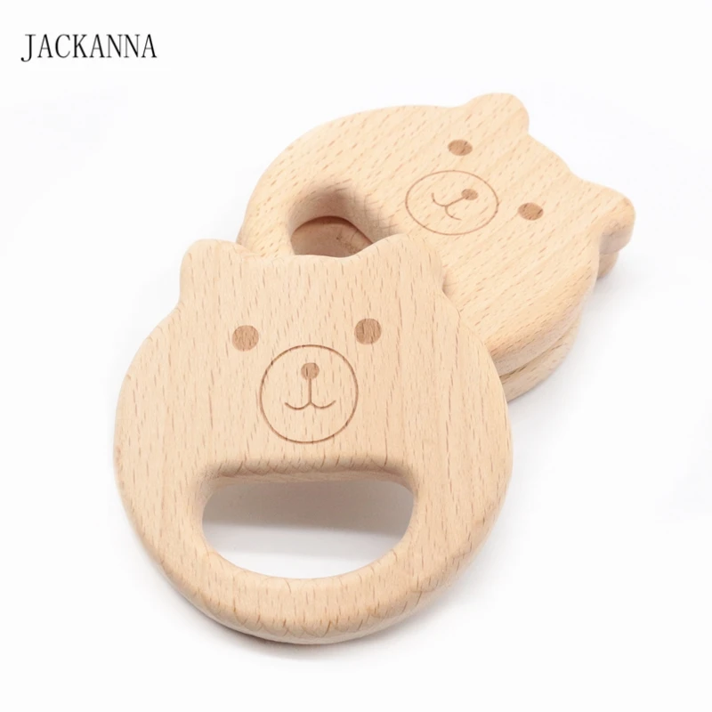 2 шт Медведь Деревянный Прорезыватель для зубов детские игрушки не содержащие