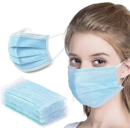 

100PCS Disposable Protective Mask 3 Layers Dustproof Facial Protective Cover Masks Maldehyde Prevent Anti-pollution Face Masks