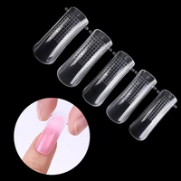 aacar 20100pcs acrylic transparent abs fake nail forms scale uv gel nail tips clear full cover