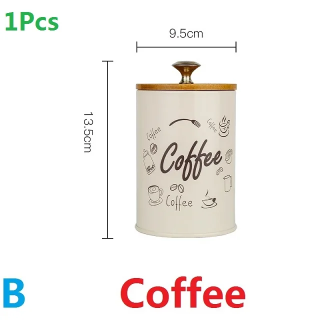 B Coffee 1-3 шт. емкости для хранения стали кухонная утварь многофункциональный цвет чай кофе сахар квадратный чехол качество дома красивый - Цвет: B Coffee