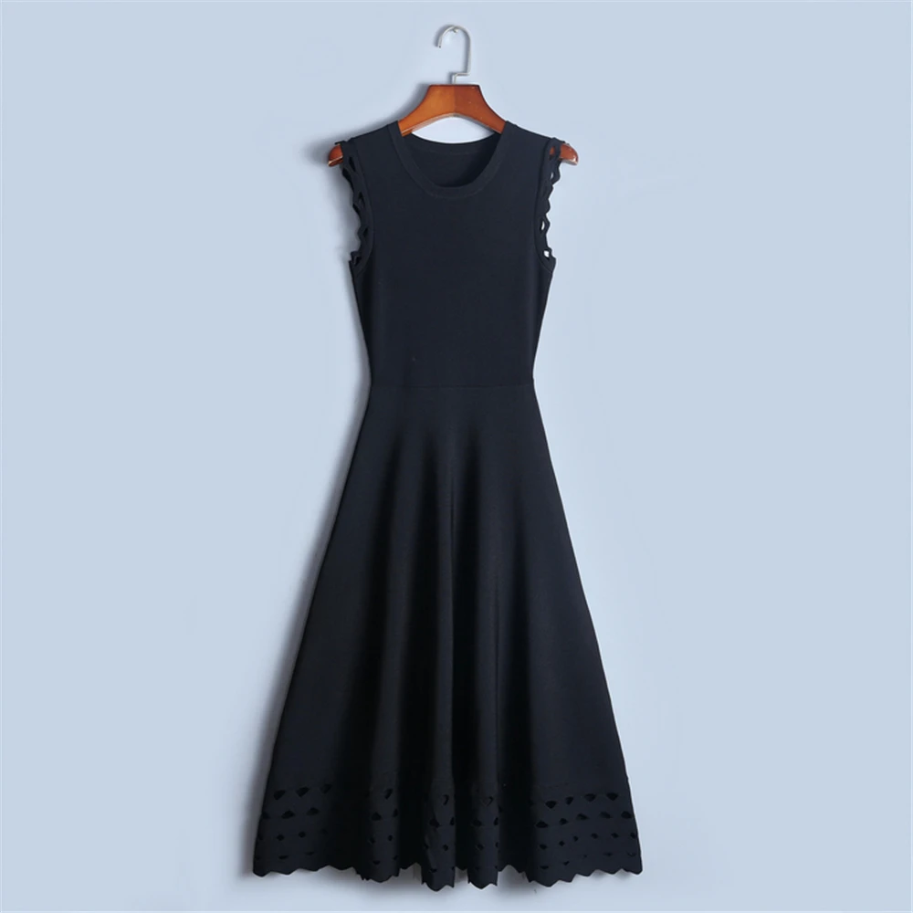 Tunjuefs сексуальное пустое отверстие трикотажные вечерние женский сарафан